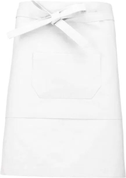  POLYCOTTON MID-LENGTH APRON - Kariban White