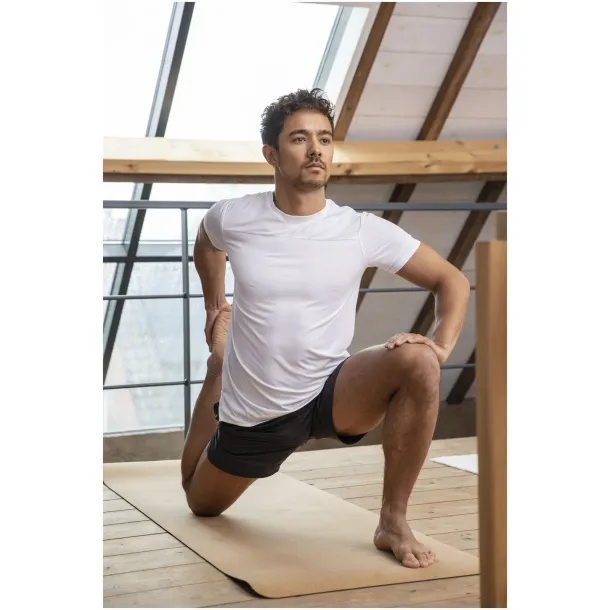 Borax short sleeve men's GRS recycled cool fit t-shirt - Elevate NXT Crna