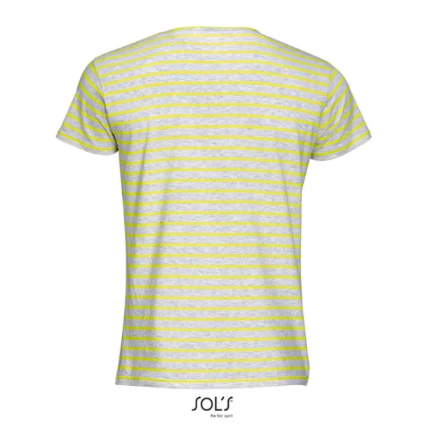  SOL'S MILES MEN - ROUND NECK STRIPED T-SHIRT - SOL'S Ash Lemon