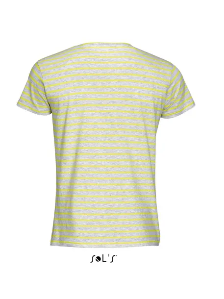  SOL'S MILES MEN - ROUND NECK STRIPED T-SHIRT - SOL'S Ash Lemon