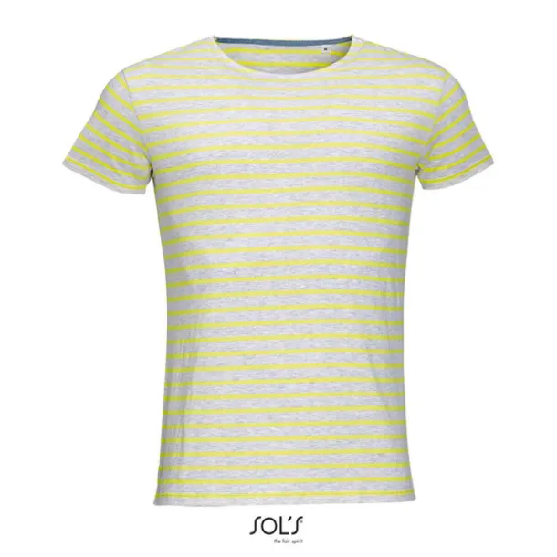  SOL'S MILES MEN - ROUND NECK STRIPED T-SHIRT - SOL'S Ash Lemon