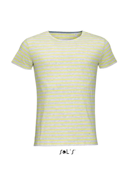  SOL'S MILES MEN - ROUND NECK STRIPED T-SHIRT - SOL'S Ash Lemon