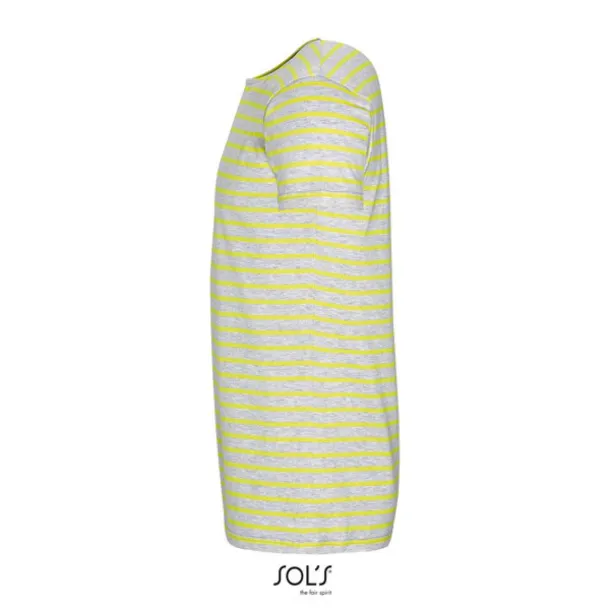  Prugasta majica kratkih rukava, 150 g/m2 - SOL'S Pepeljasta Lemon