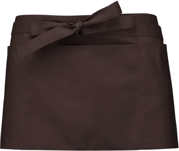  POLYCOTTON SHORT APRON - Kariban Chocolate