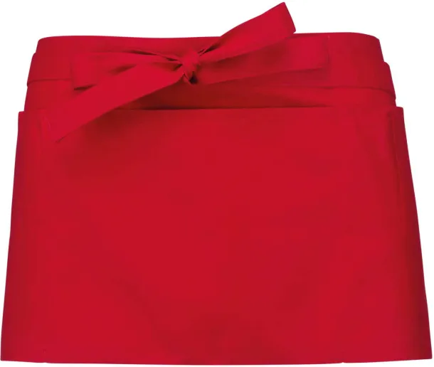  POLYCOTTON SHORT APRON - Kariban Red