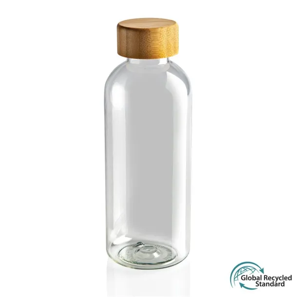  GRS RPET boca s FSC čepom od bambusa, 660ml - XD Collection Prozirno