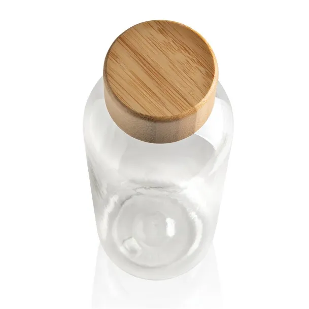  GRS RPET boca s FSC čepom od bambusa, 660ml - XD Collection Prozirno