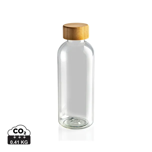  GRS RPET boca s FSC čepom od bambusa, 660ml - XD Collection Prozirno