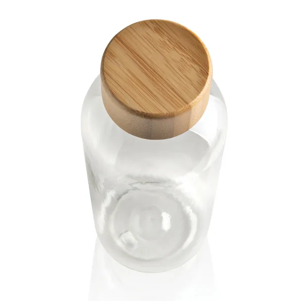  GRS RPET boca s FSC čepom od bambusa, 660ml - XD Collection Prozirno