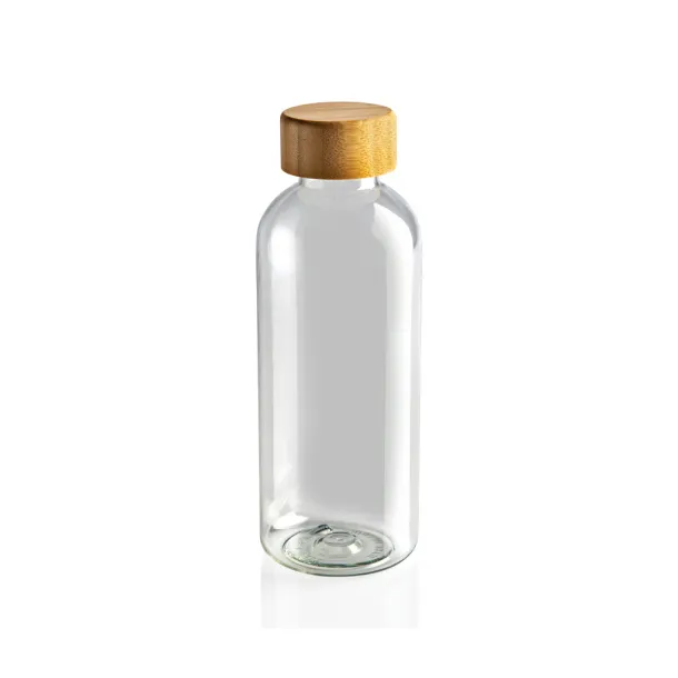 GRS RPET boca s FSC čepom od bambusa, 660ml - XD Collection Prozirno