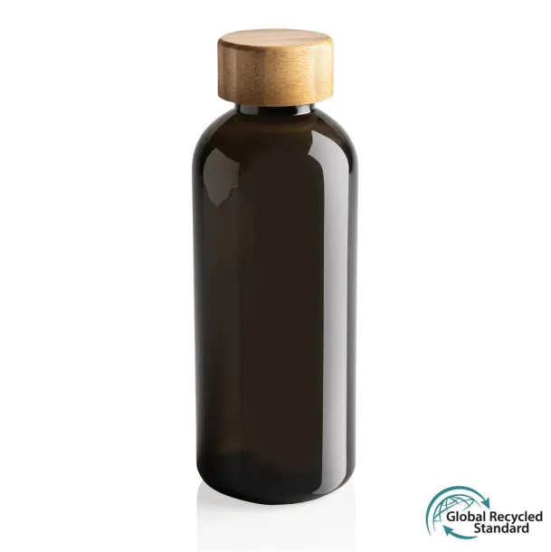  GRS RPET boca s FSC čepom od bambusa, 660ml - XD Collection Crna