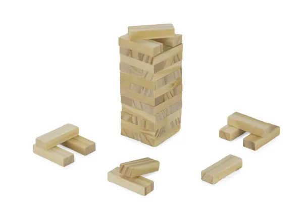 BRICKS drvena igra jenga Bež