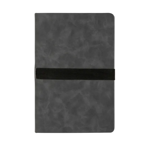  Deluxe hardcover PU notebook A5 with phone and pen holder - XD Collection Grey 