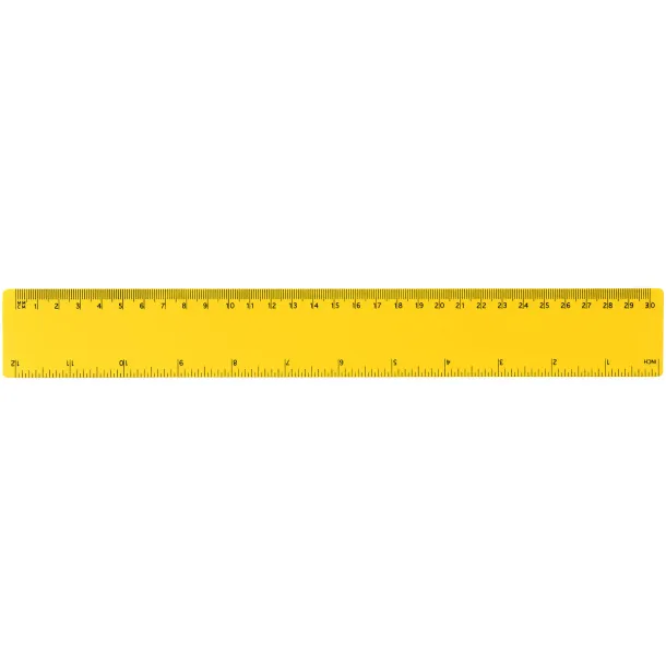 Rothko 30 cm plastic ruler - PF Manufactured Yellow