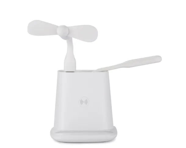 BERGO stolni držač olovaka s dodacima i induktivnim punjačem (5W) II - Karlowsky White