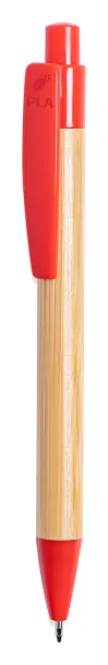 Heloix bamboo ballpoint pen Red Natural