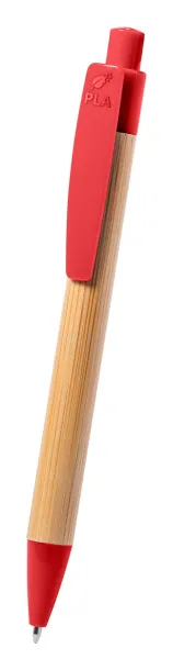 Heloix bamboo ballpoint pen Red Natural