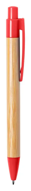 Heloix bamboo ballpoint pen Red Natural