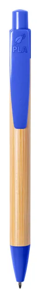 Heloix bamboo ballpoint pen Blue Natural