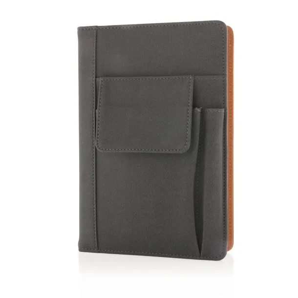  Notebook with phone pocket - XD Collection Black 