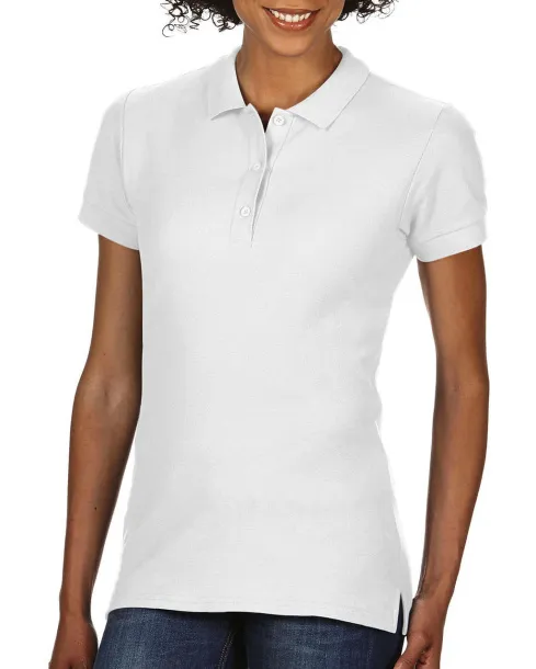  Pamučna ženska polo majica, 223 g/m² - Gildan Bijela
