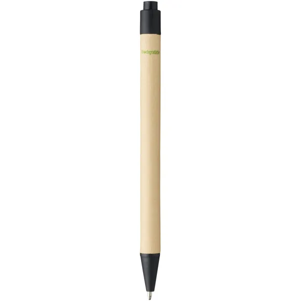 Berk recycled carton and corn plastic ballpoint pen Solid black