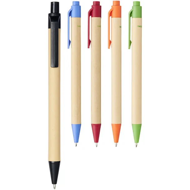 Berk recycled carton and corn plastic ballpoint pen Crna