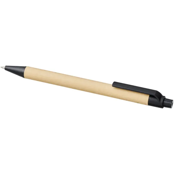 Berk recycled carton and corn plastic ballpoint pen Solid black