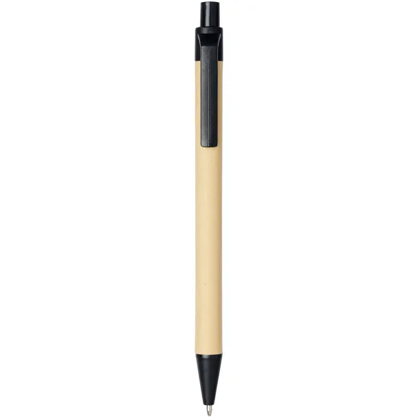 Berk recycled carton and corn plastic ballpoint pen Solid black