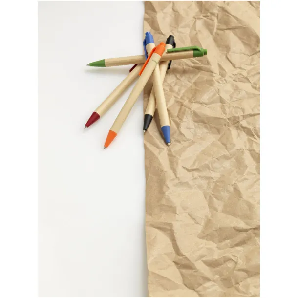 Berk recycled carton and corn plastic ballpoint pen Crna
