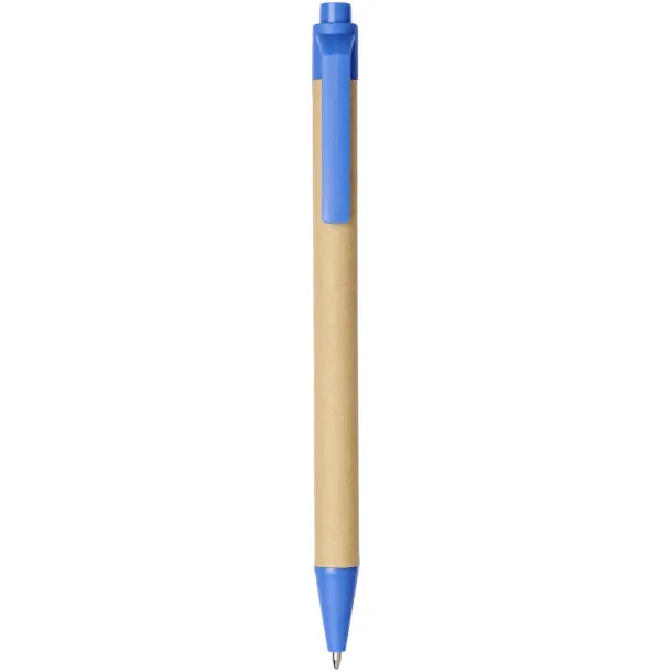 Berk recycled carton and corn plastic ballpoint pen - Unbranded Blue