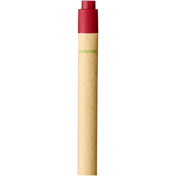 Berk recycled carton and corn plastic ballpoint pen Red