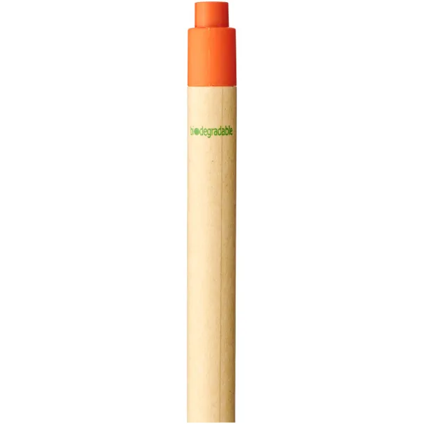 Berk recycled carton and corn plastic ballpoint pen Orange