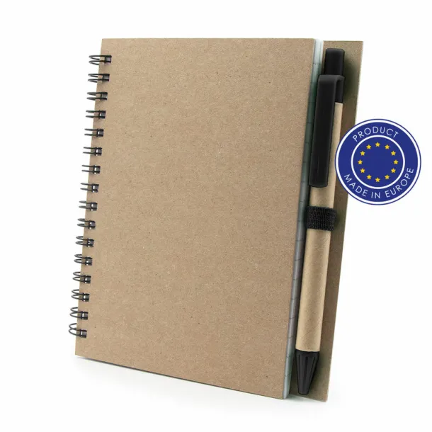  Notebook A6 with ball pen Crna