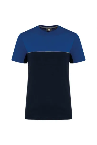  UNISEX ECO-FRIENDLY SHORT SLEEVE TWO-TONE T-SHIRT - Designed To Work Navy Royal Blue