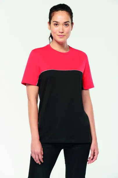  Unisex eco-friendly dvobojna majica kratkih rukava, 190 g/m2 - Designed To Work Crna Narančasta