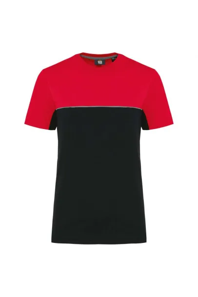  Unisex eco-friendly dvobojna majica kratkih rukava, 190 g/m2 - Designed To Work Crna Narančasta