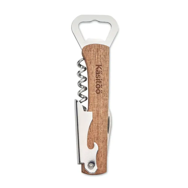 WOOL 3 in 1 bamboo bottle opener Wood