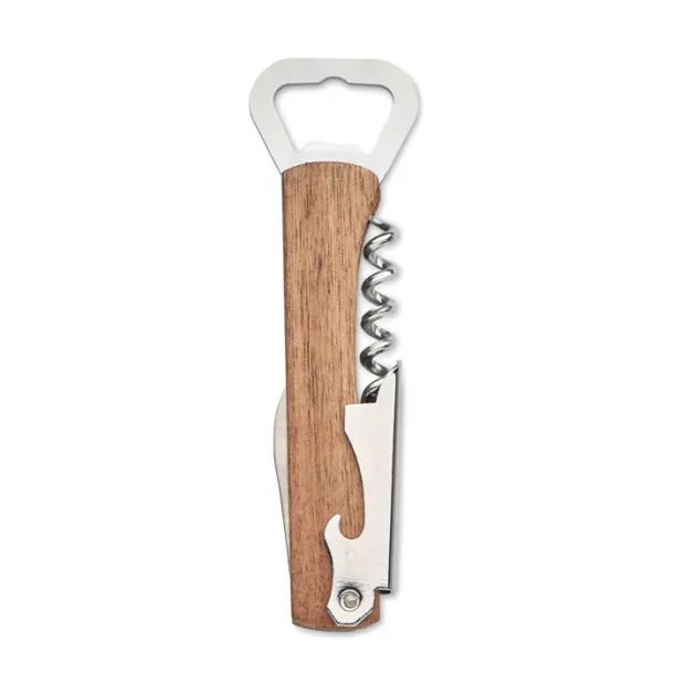 WOOL 3 in 1 bamboo bottle opener Wood