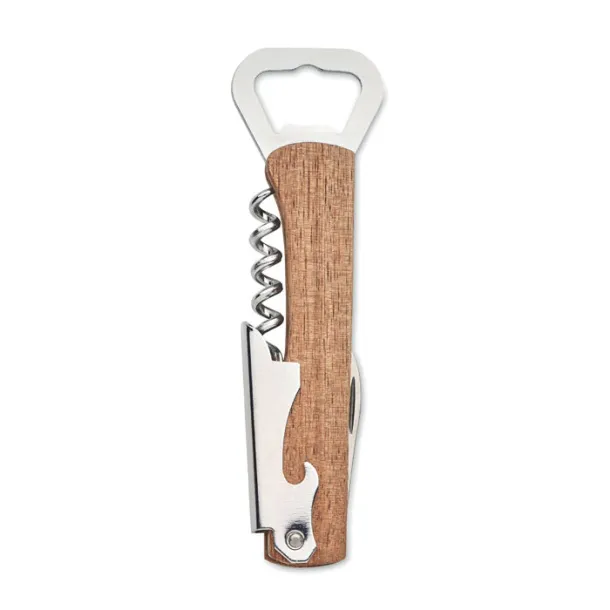 WOOL 3 in 1 bamboo bottle opener Wood