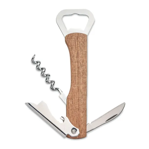 WOOL 3 in 1 bamboo bottle opener Wood