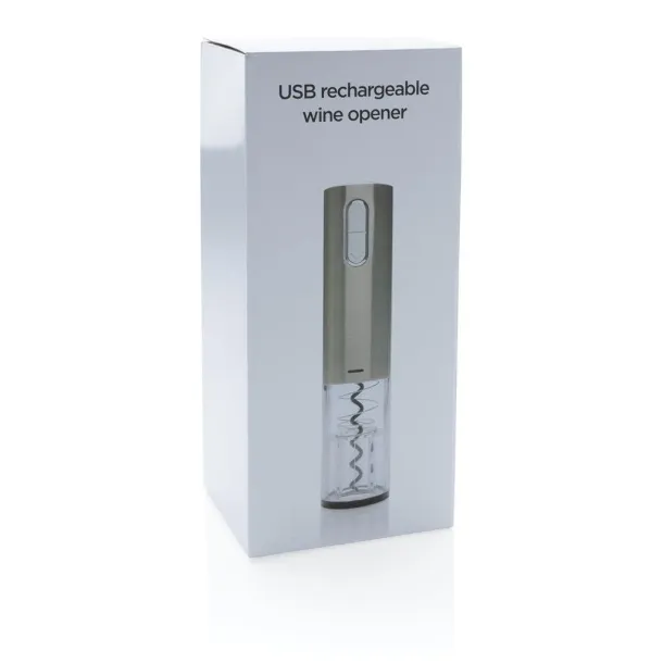  Electric wine opener - USB rechargeable - XD Collection Grey 