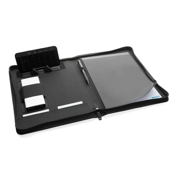  Impact Aware™ deluxe 300D tech portfolio s patentnim zatvaračem A4 - XD Collection Crna 