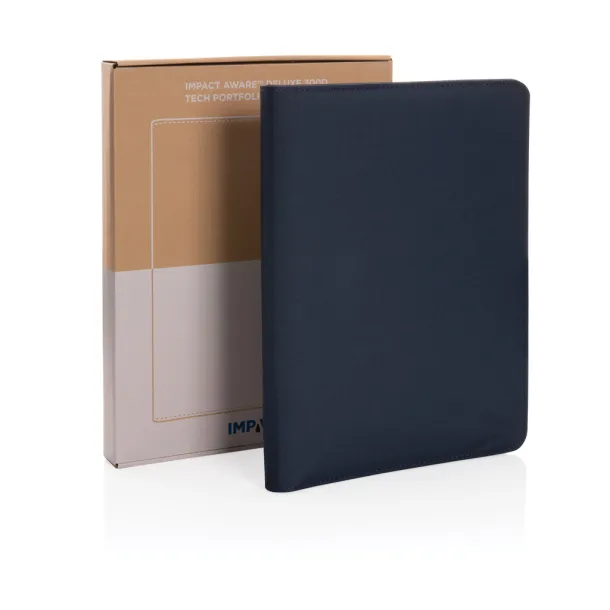  Impact Aware™ deluxe 300D tech portfolio with zipper - XD Collection Navy Blue 