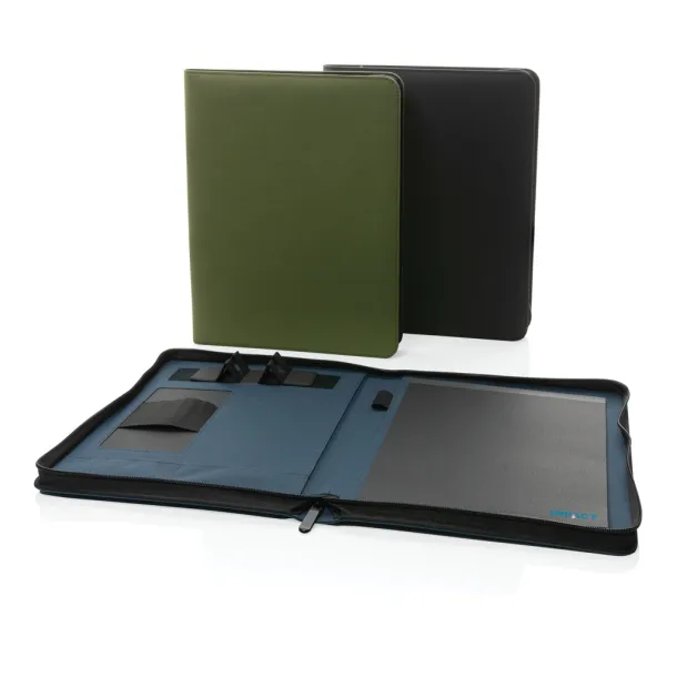  Impact Aware™ deluxe 300D tech portfolio with zipper - XD Collection Green 