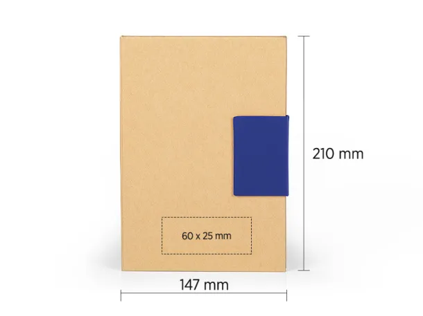 AZUL biodegradable notebook with biodegradable ball pen Blue