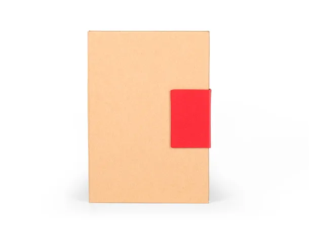 AZUL biodegradable notebook with biodegradable ball pen Red