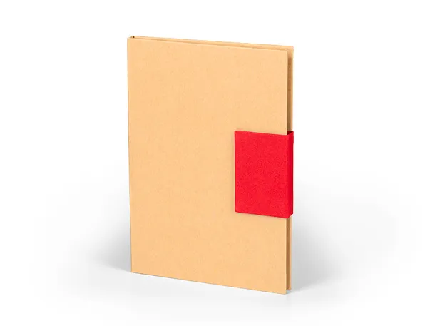 AZUL biodegradable notebook with biodegradable ball pen Red