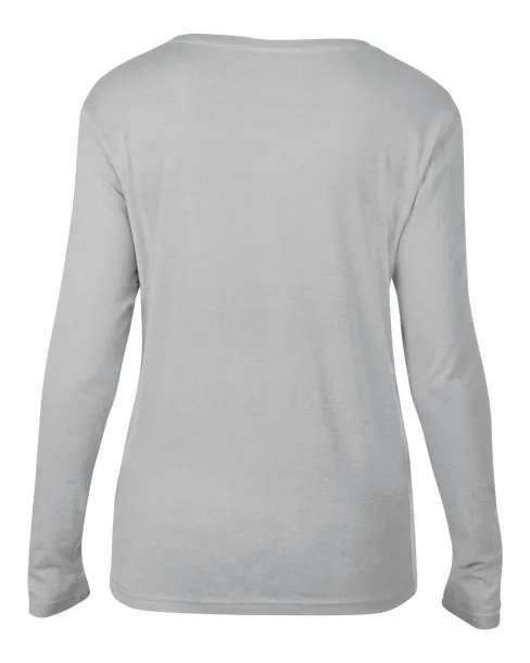  WOMEN’S FEATHERWEIGHT LONG SLEEVE SCOOP TEE - Anvil Silver