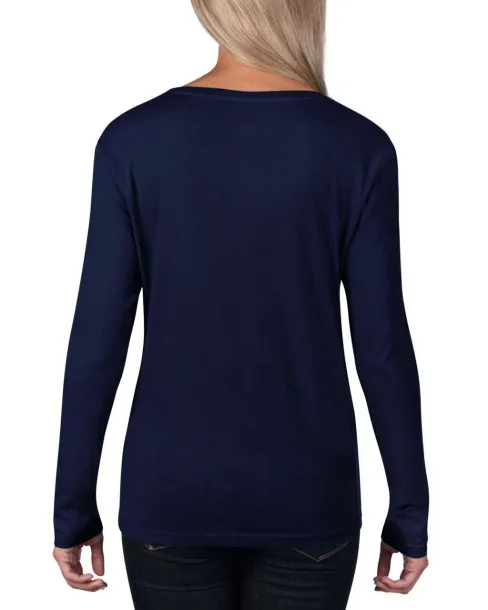  WOMEN’S FEATHERWEIGHT LONG SLEEVE SCOOP TEE - Anvil Navy